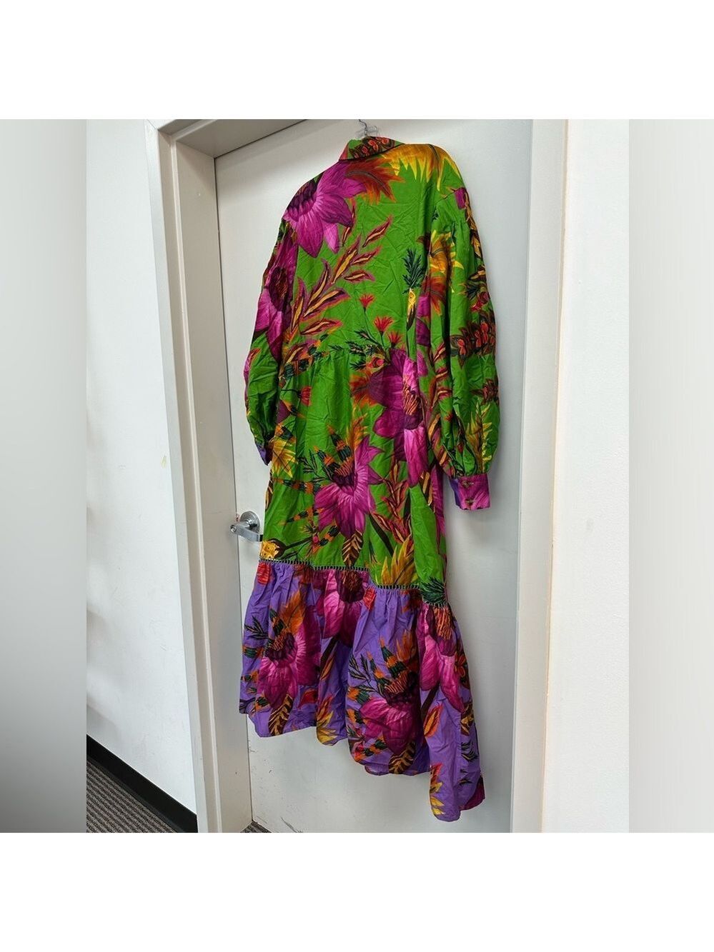Farm Rio Maxi Flowers Organic Cotton Maxi Dress - Picture 8 of 9